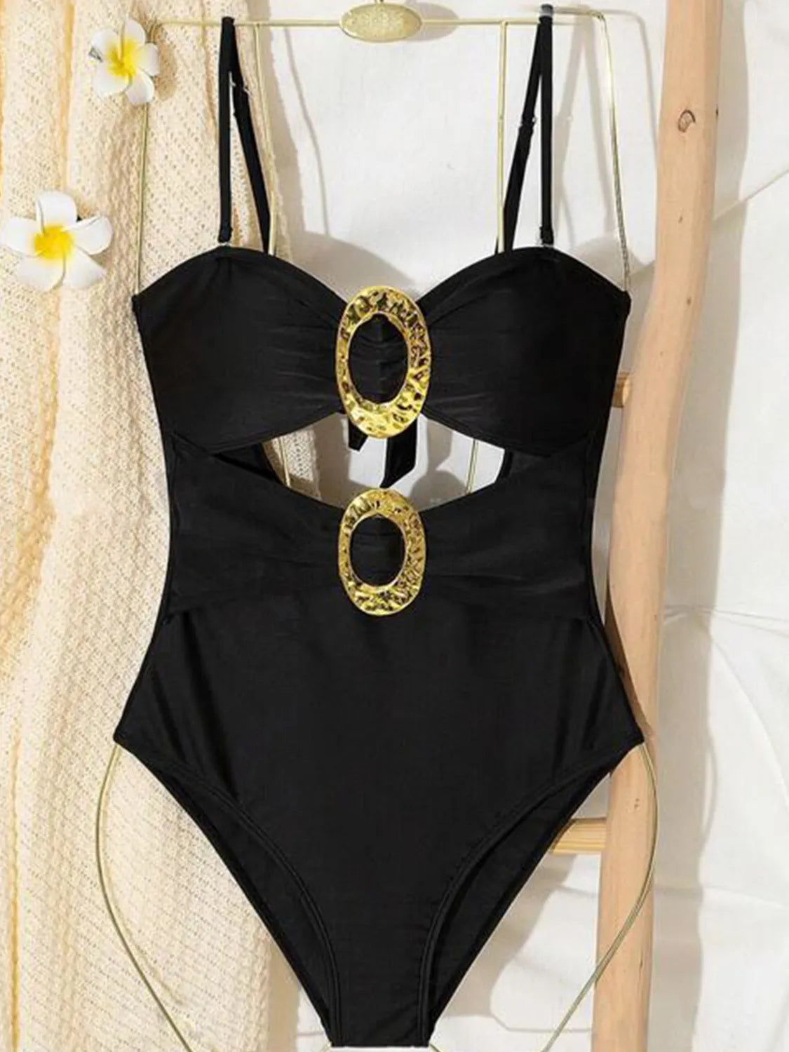 Hazel Blues® | Cutout Sweetheart Neck One-Piece Swimwear