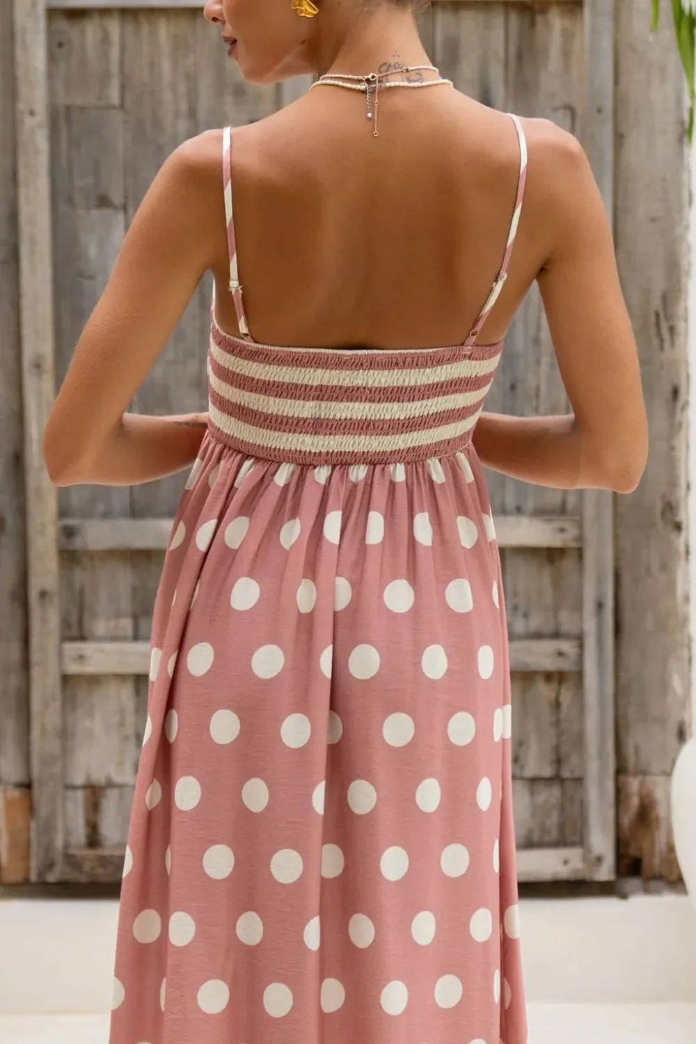 Hazel Blues® |  Polka Dot Square Neck Cami Dress