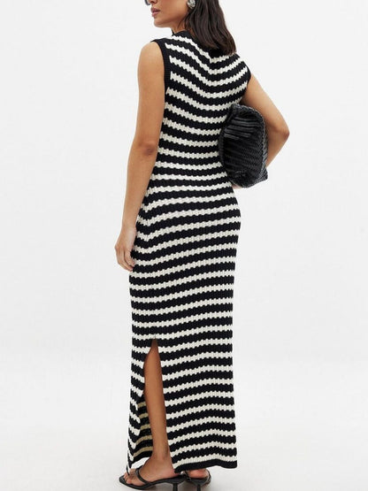 Hazel Blues® |  Side Slit Sleeveless Midi Knit Dress