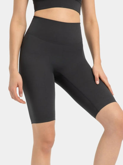 Hazel Blues® |  Millennia High Rise Wide Waistband Active Shorts