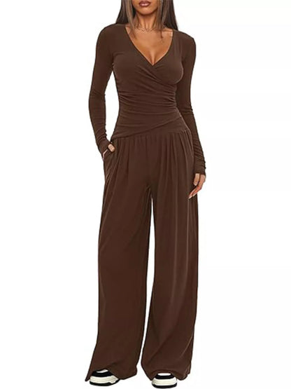 Hazel Blues® |  Casual Long Sleeve Top and Pants Two-Piece Set