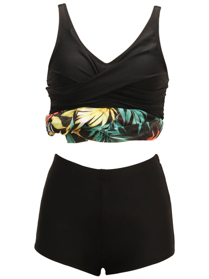 Hazel Blues® | Printed Wide Strap Two-Piece Swim Set