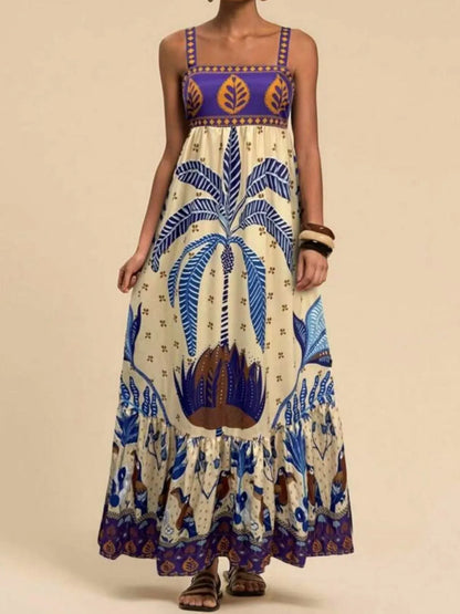 Hazel Blues® |  Tropical Print Maxi Cami Dress