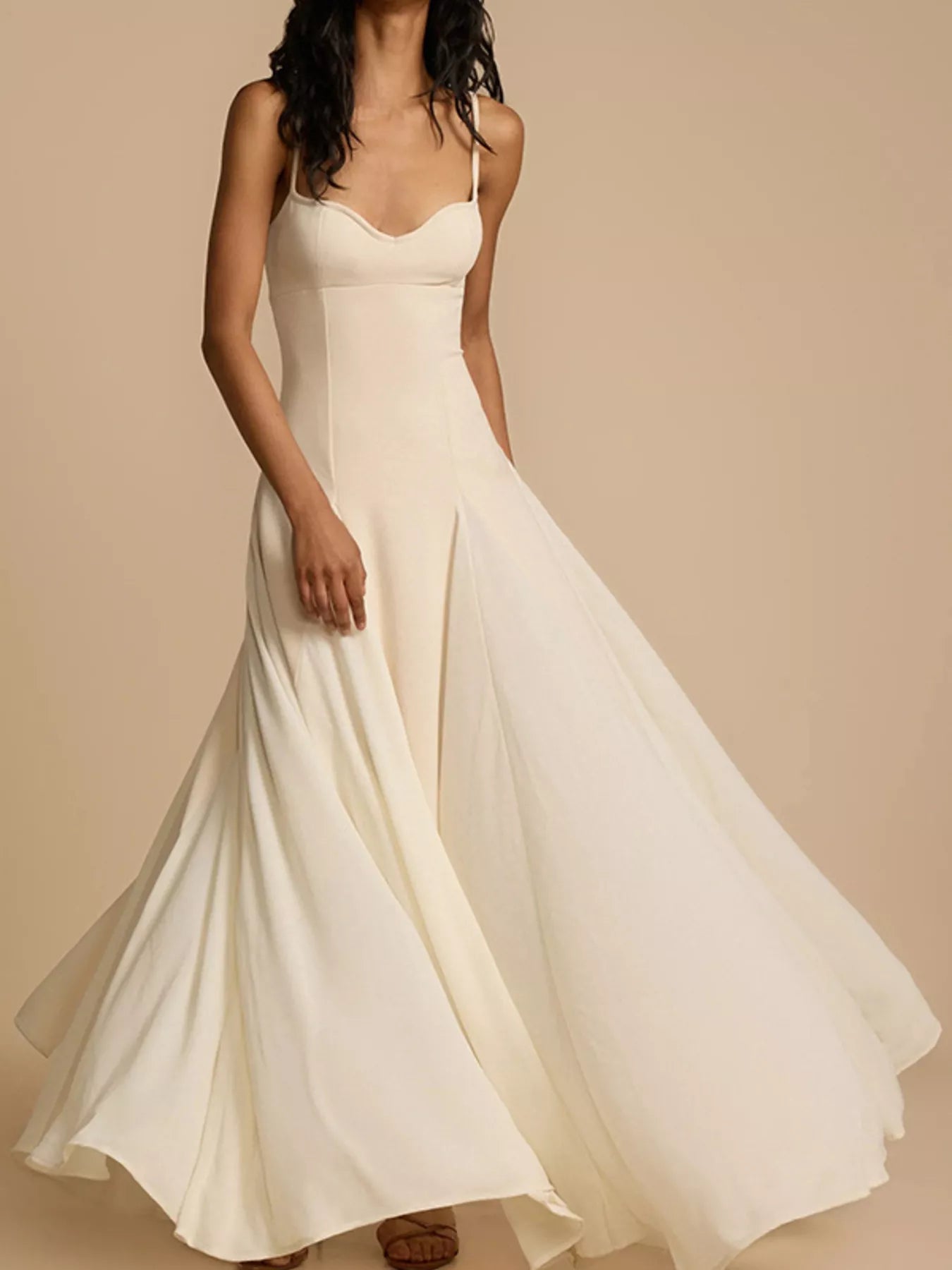 Hazel Blues® |  Sweetheart Neck Spaghetti Strap Flowy Maxi Dress