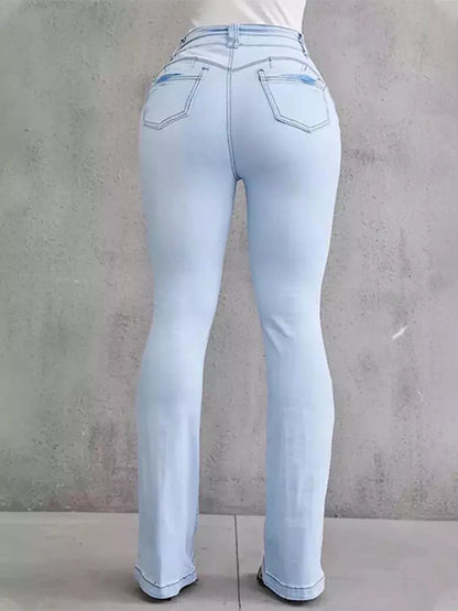 Hazel Blues® | Wash High-Waisted Flare Jeans