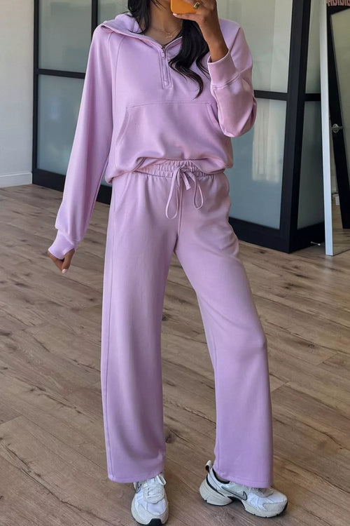 Hazel Blues® |  Half Sleeve Kangaroo Pocket Hoodie and Pants Set