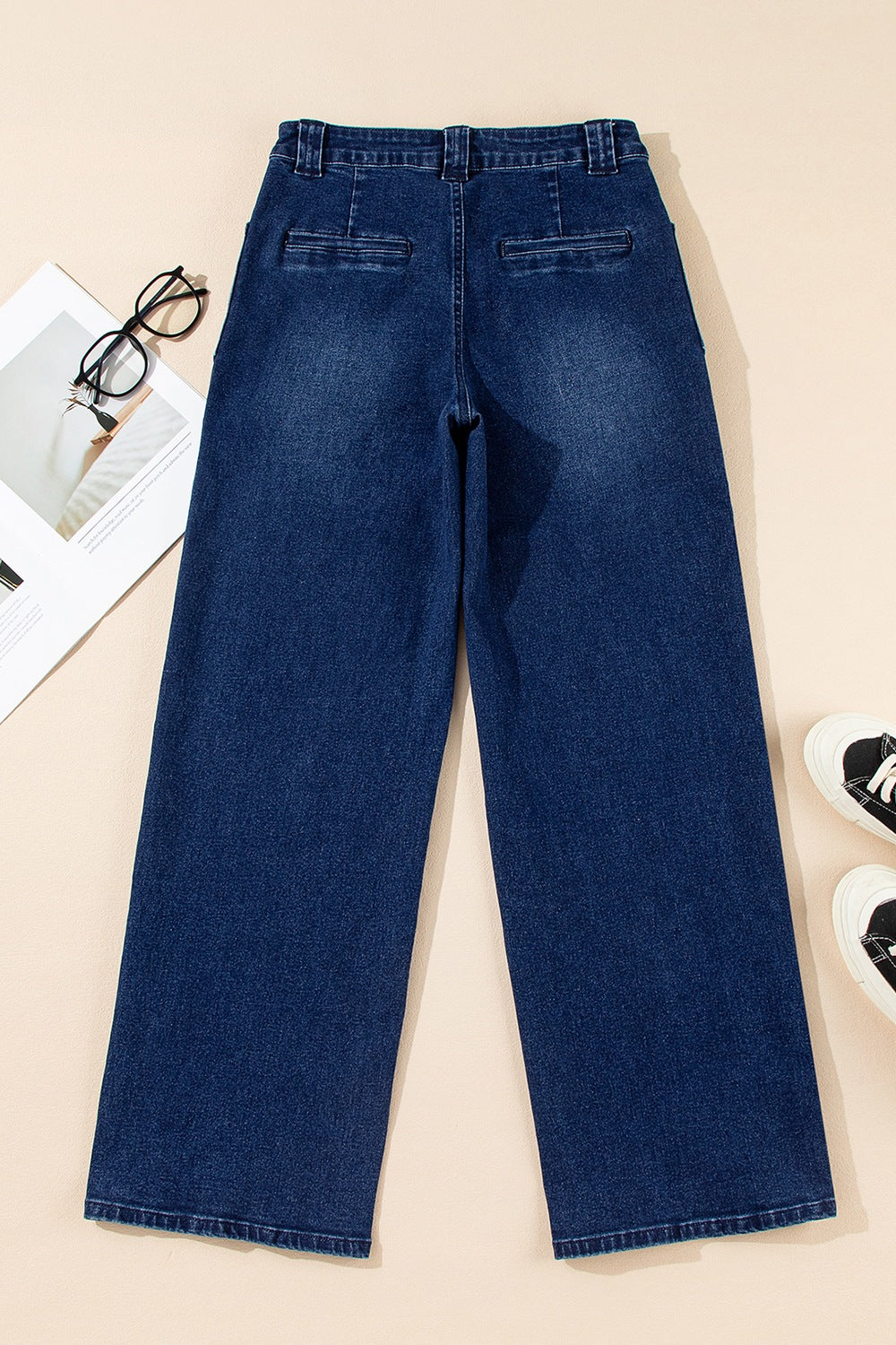 Hazel Blues® |  Straight Leg Mid-Rise Shift Jeans