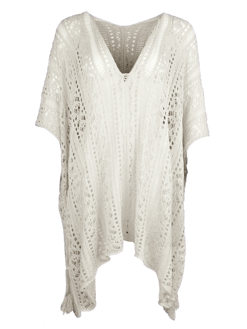 Hazel Blues® | Cutout V-Neck Cover-Up with Tassel