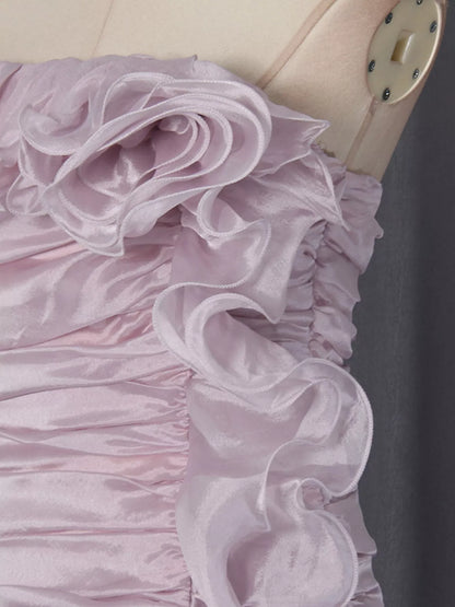 Hazel Blues® |  Ruffled High-Low Strapless Dress
