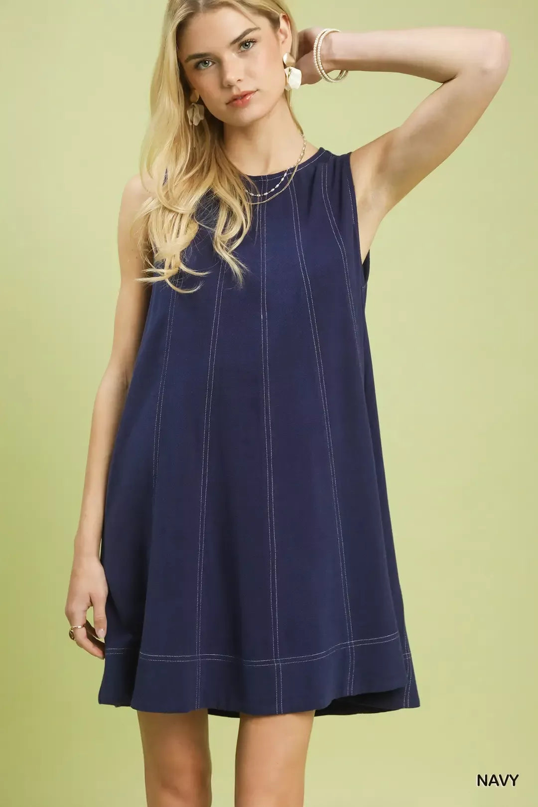 Hazel Blues® |  Umgee Linen Sleeveless Swing Dress