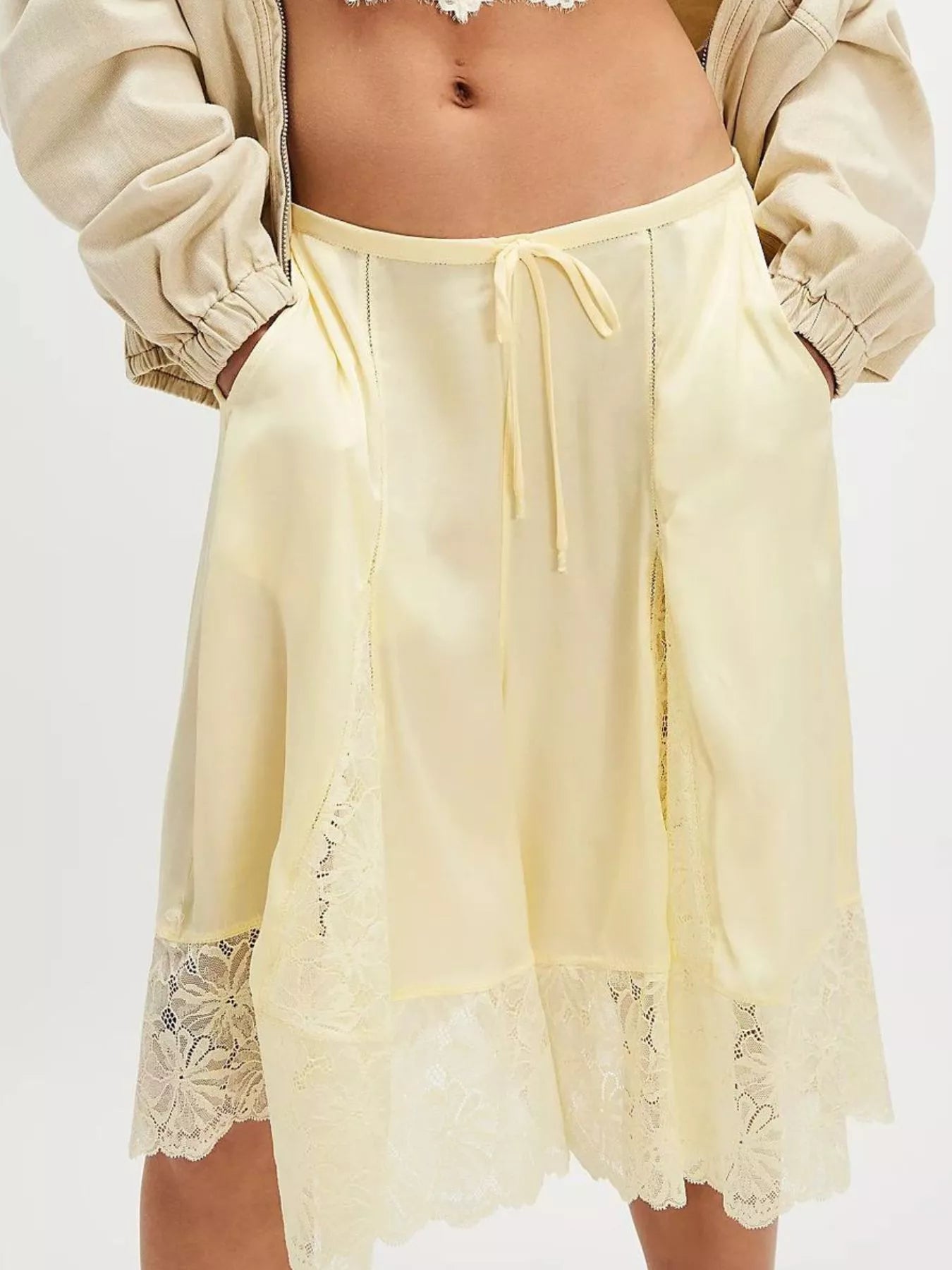 Hazel Blues® |  Lace Detail Shorts