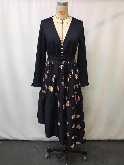 Hazel Blues® |  Floral Print Long Sleeve Dress
