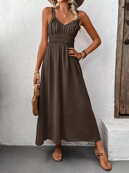 Hazel Blues® |  Sleeveless Smocked Casual Midi Dress