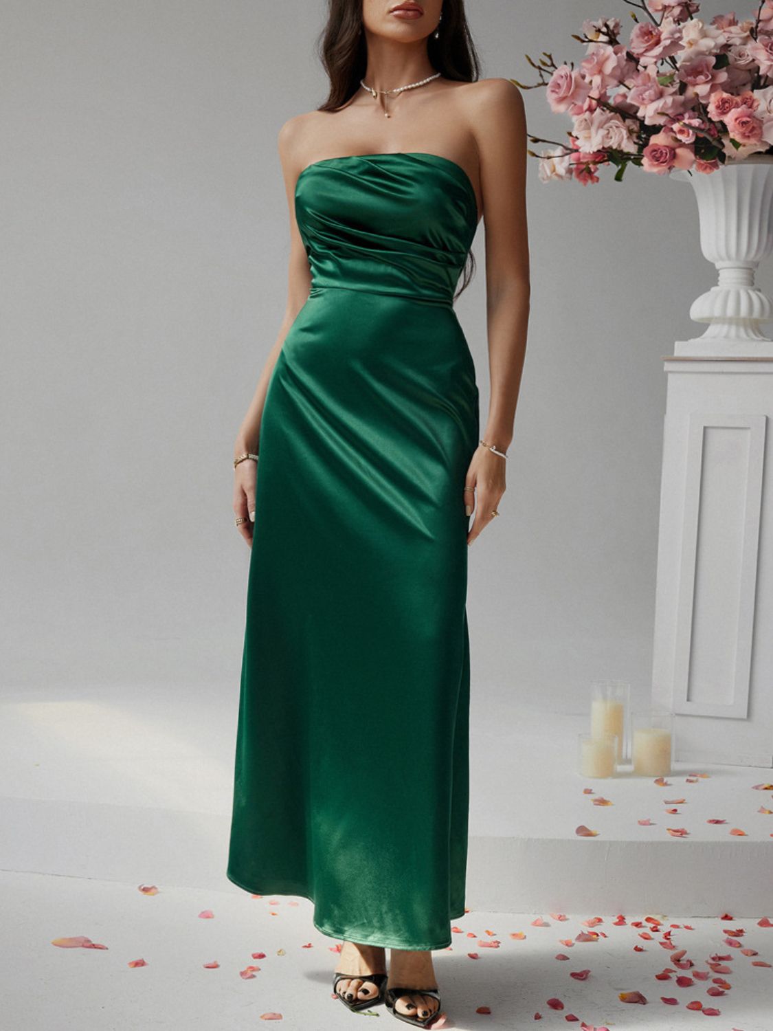 Hazel Blues® |  Devine Ruched Tube Maxi Dress