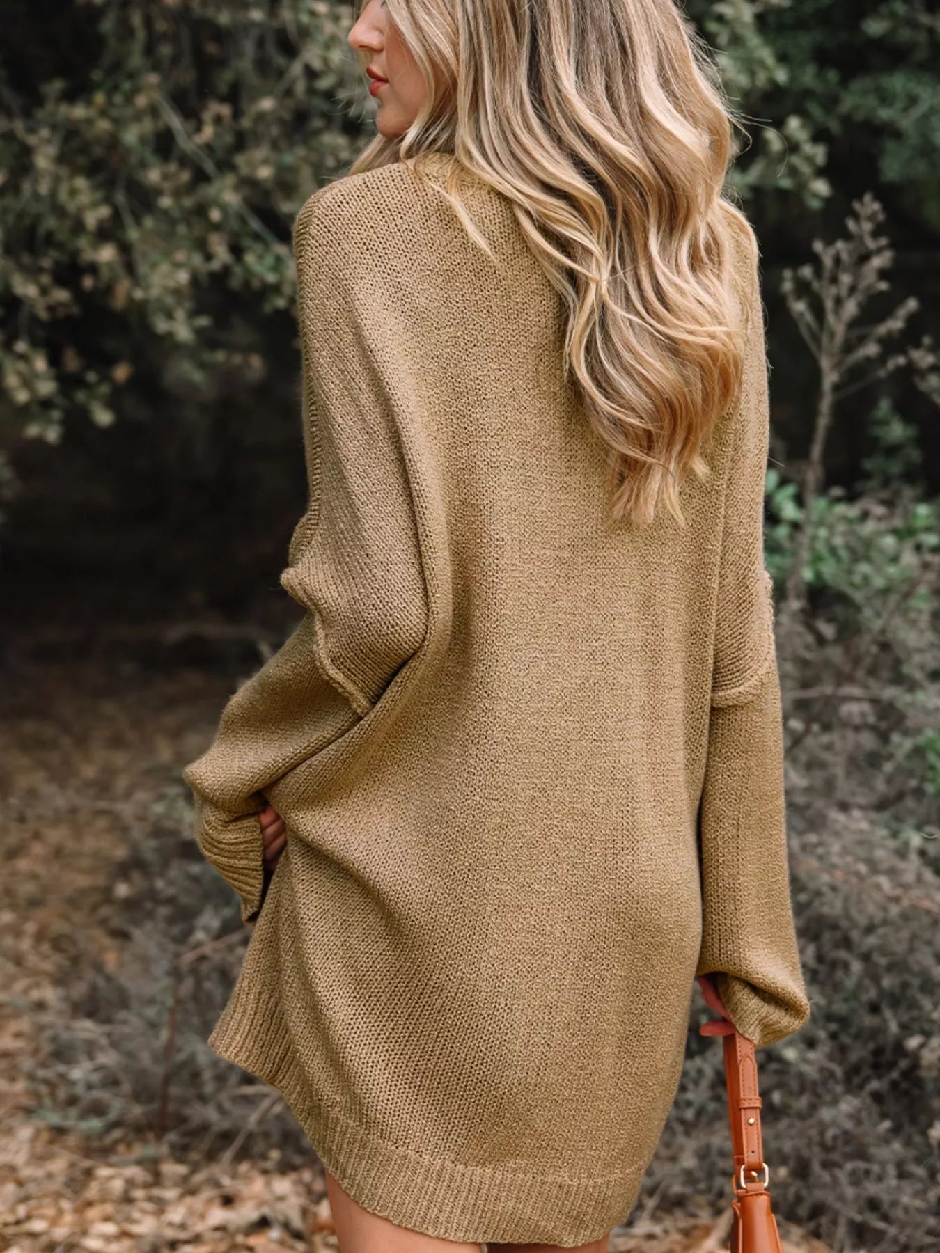 Hazel Blues® |  Oversize Drop Shoulder Slouchy Sweater Dress