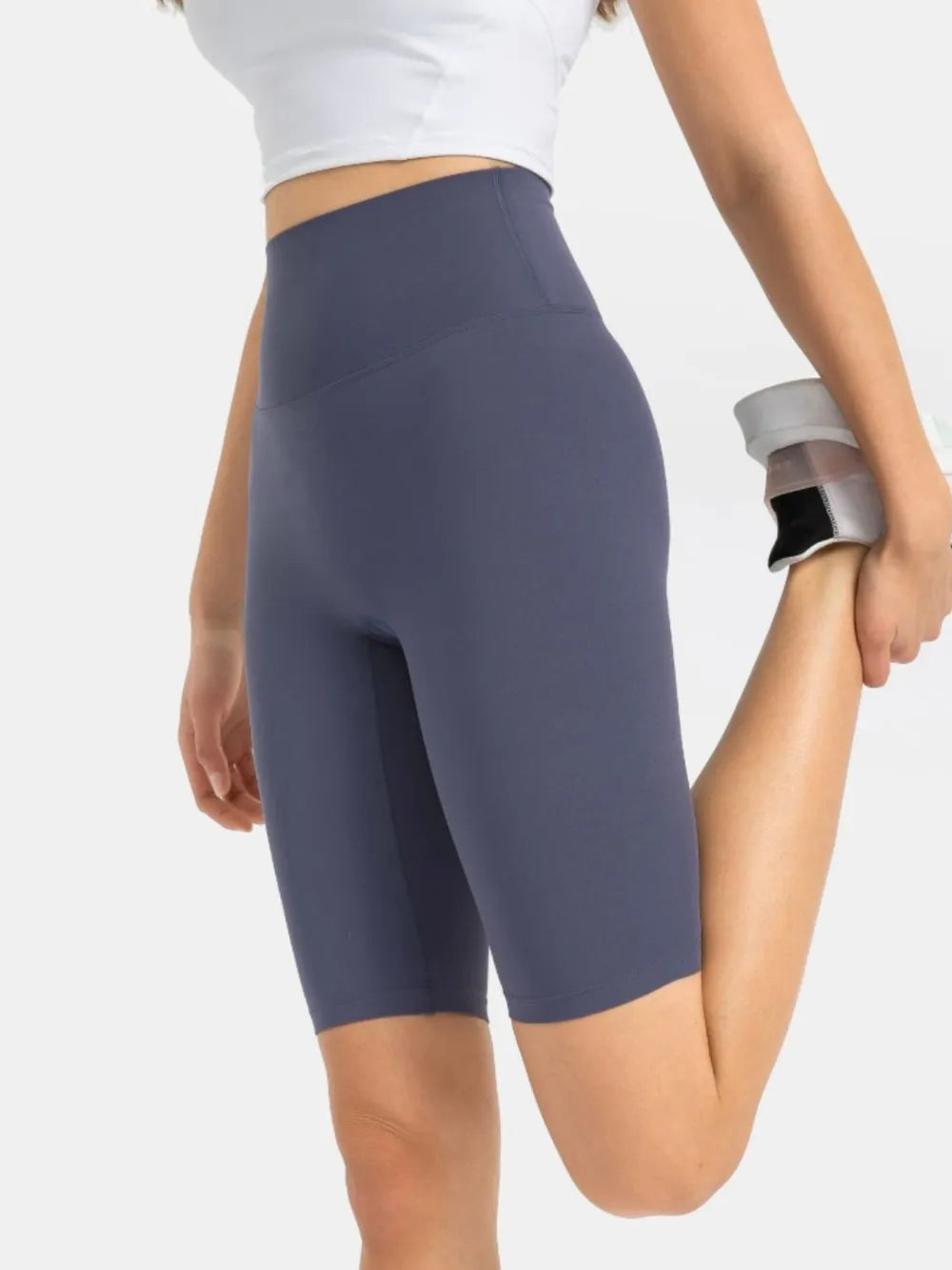 Hazel Blues® |  Millennia High Rise Wide Waistband Active Shorts