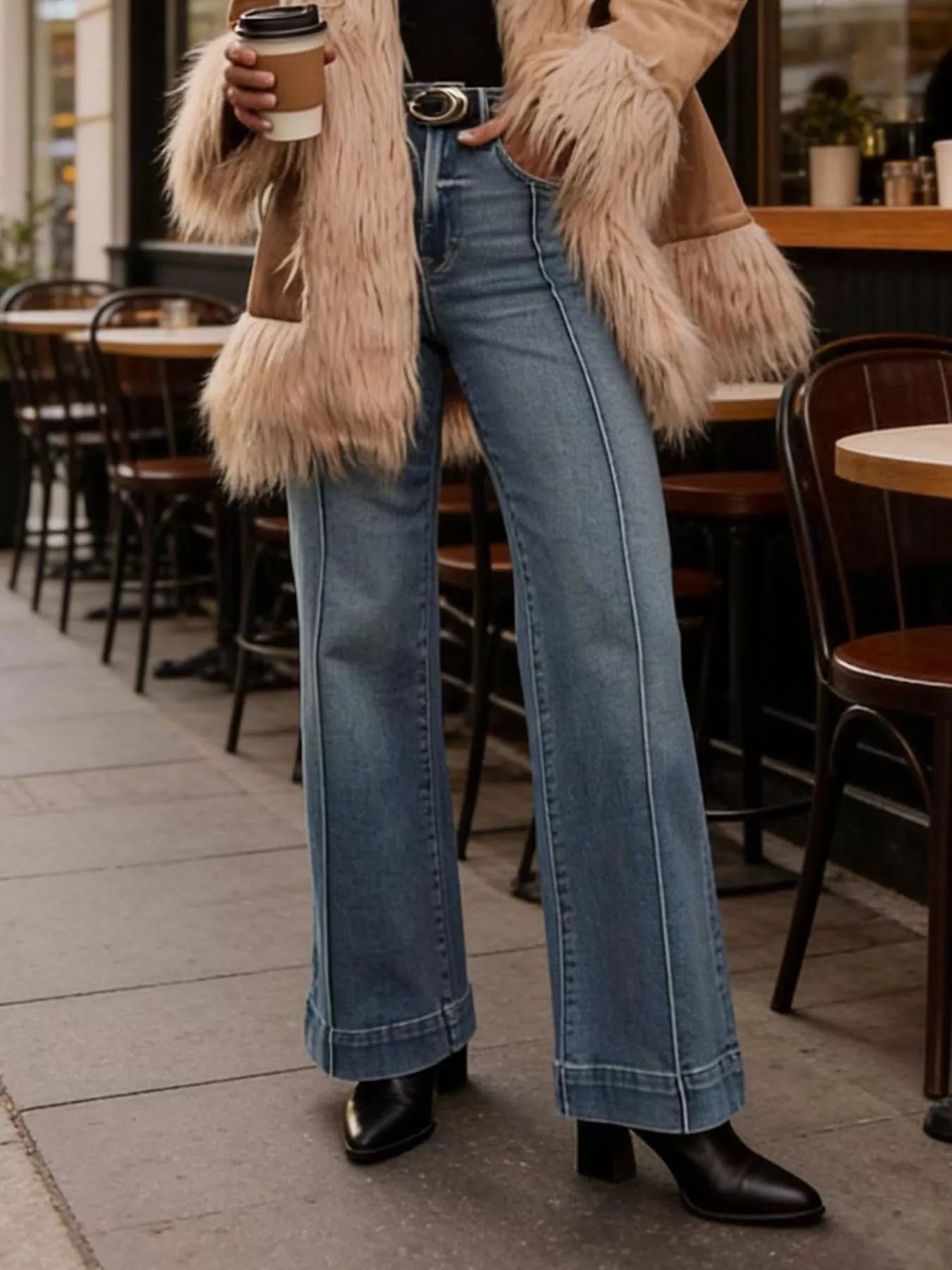 Hazel Blues® |  High-Waisted Flare Leg Jeans