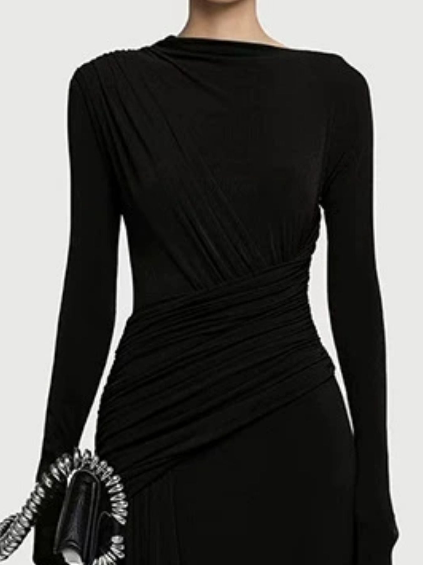 Hazel Blues® |  Ruched Long Sleeve Maxi Dress