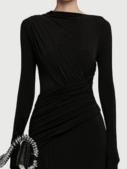 Hazel Blues® |  Ruched Long Sleeve Maxi Dress
