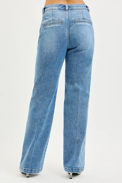 Hazel Blues® |  RISEN Slouchy Straight Jeans
