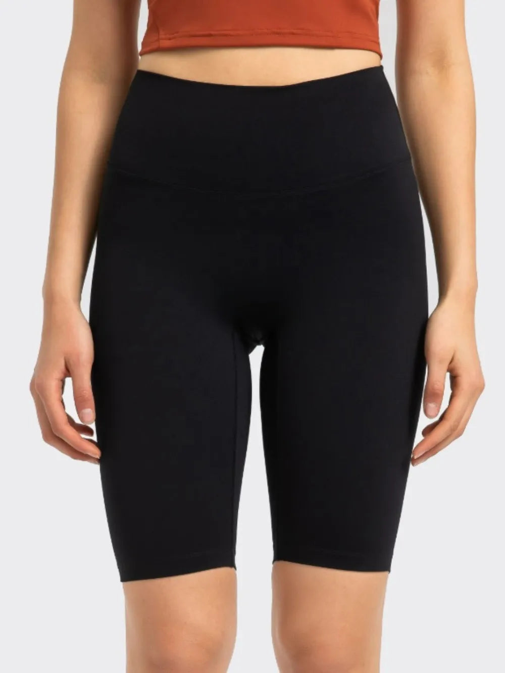 Hazel Blues® |  Millennia High Rise Wide Waistband Active Shorts