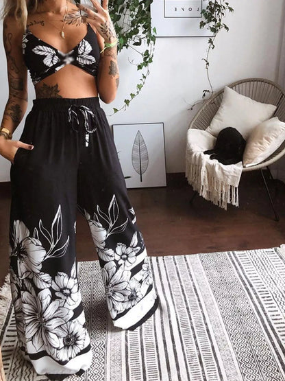 Hazel Blues® |  Boho Butterfly Print Top and Pants Set