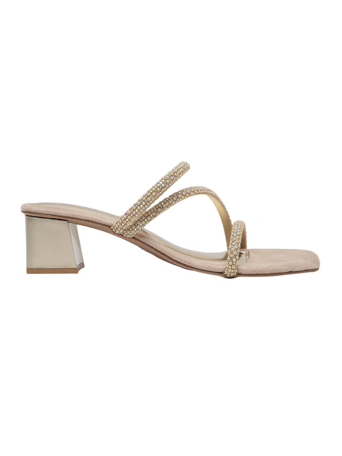 Carole Beige Block Heels