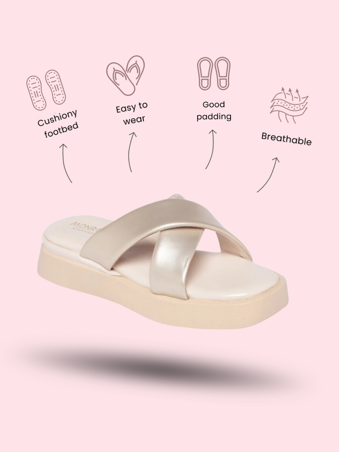 Cassie Gold Flatform Heels