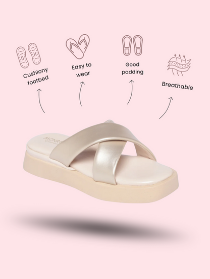 Cassie Gold Flatform Heels