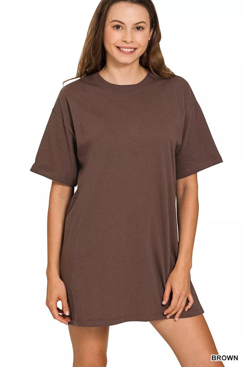 Hazel Blues® |  Zenana Short Sleeve Mini Tee Dress