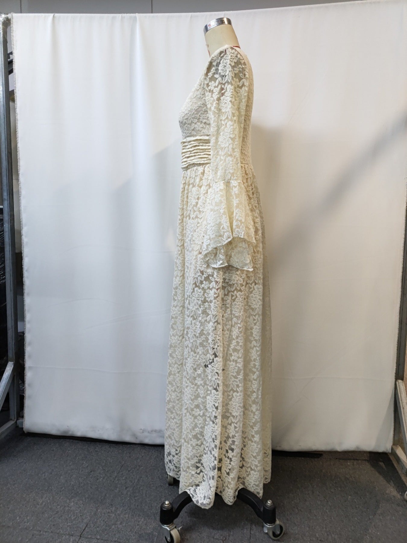 Hazel Blues® |  Lace Deep V-Neck Maxi Dress