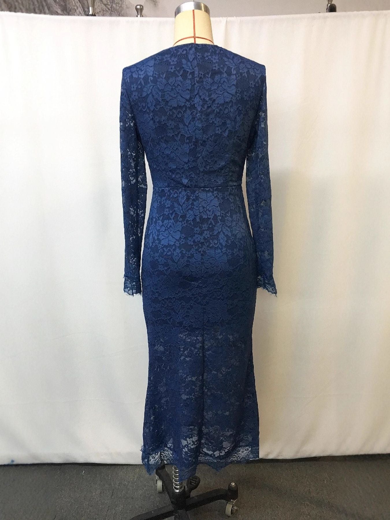 Hazel Blues® | Lace Long Sleeve Midi Dress