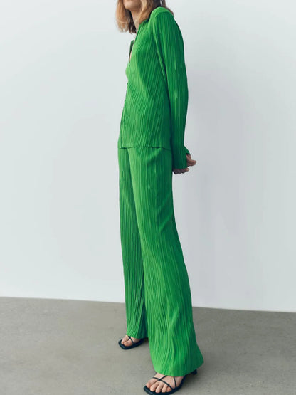 Hazel Blues® |  Texture Long Sleeve Top and Pants Lounge Set