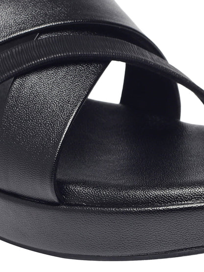 Cleo Black Wedge Heels