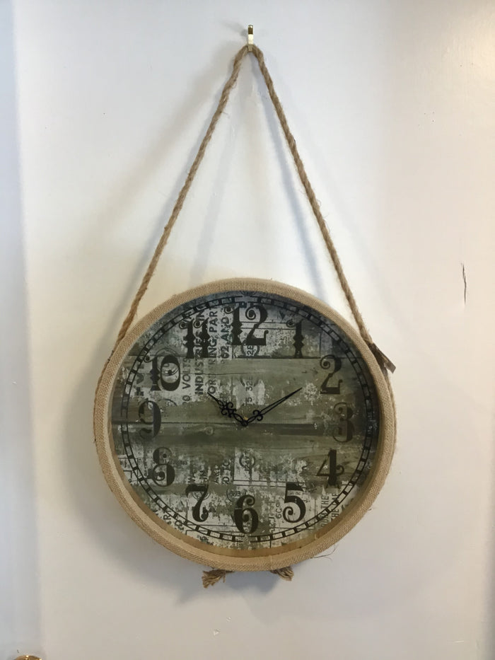Clock - Round with Rope - Country Stoves and Sunrooms Ltd