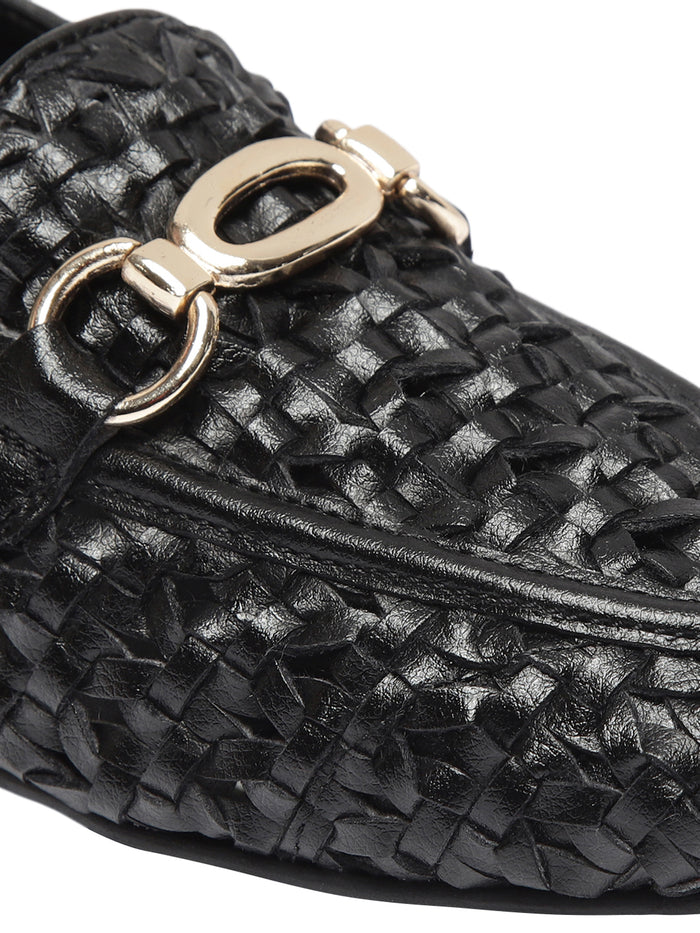 Cora Black Flat Loafers
