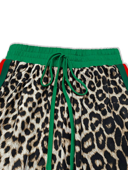 Hazel Blues® |  Leopard Round Neck Top and Pants Two-Piece Set