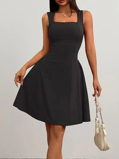 Hazel Blues® |  Square Neck Sleeveless Mini Dress