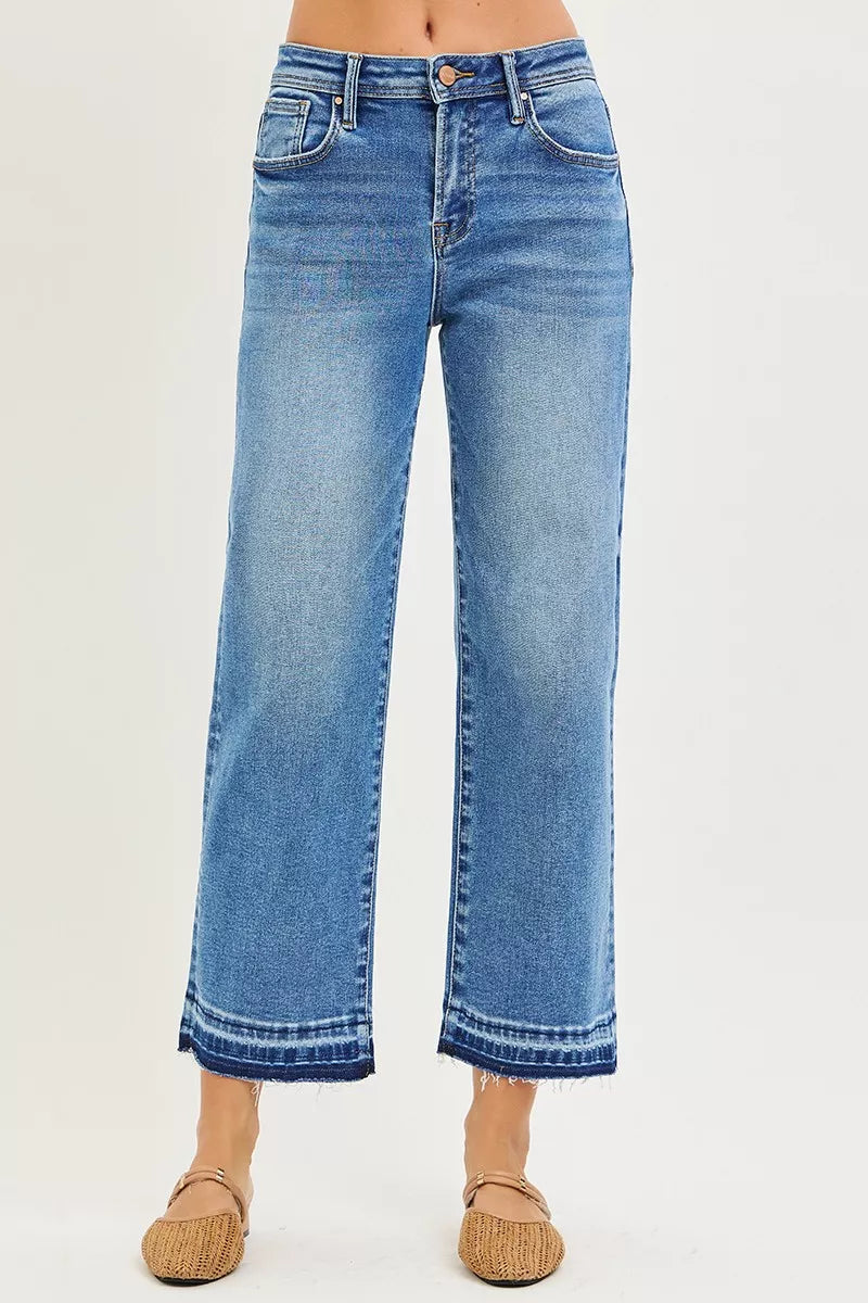 Hazel Blues® | RISEN Slouchy Cropped Boyfriend Jeans