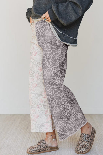Hazel Blues® |  Leopard Love Jeans | Leopard Floral Jeans