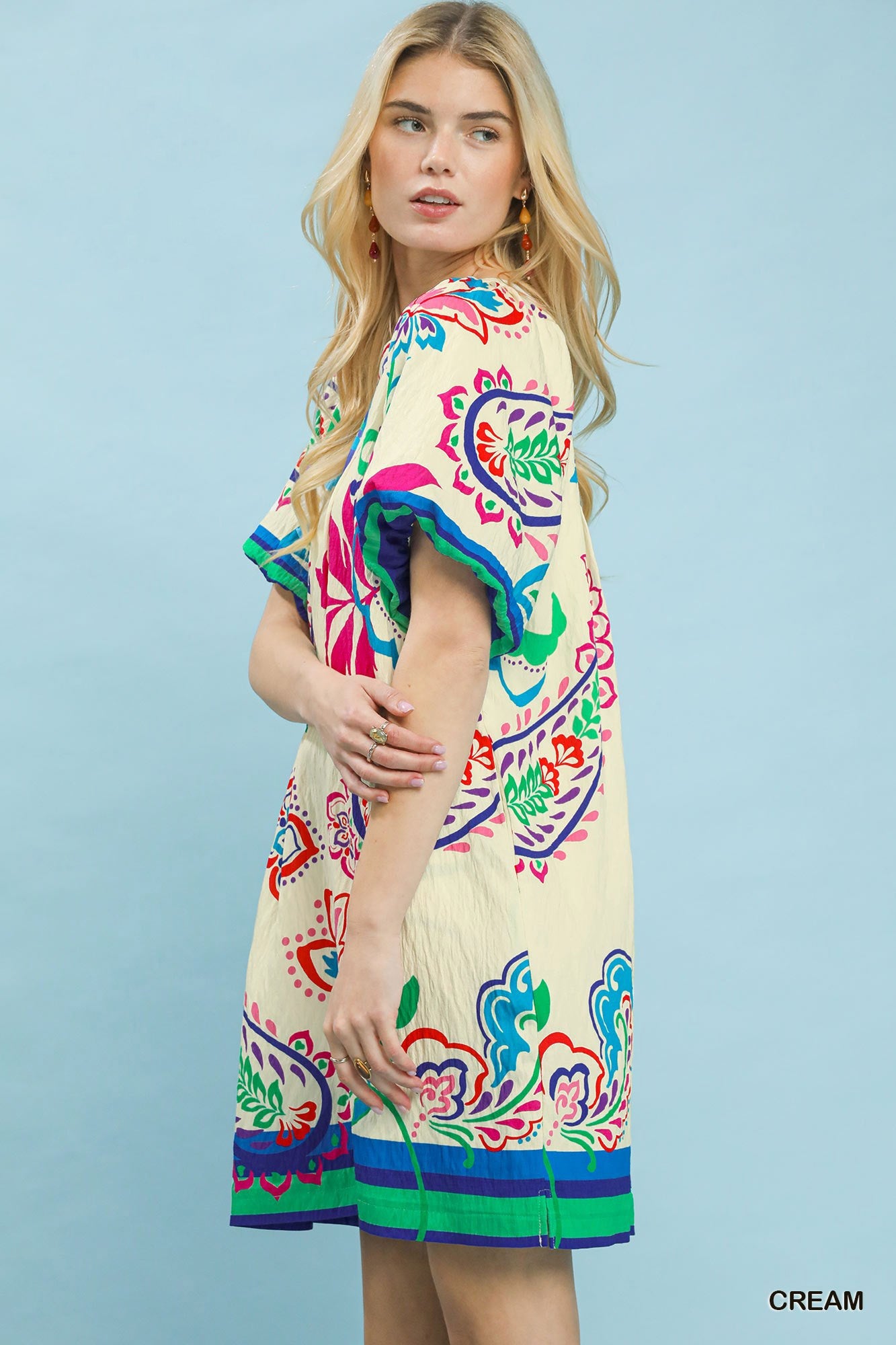 Hazel Blues® |  Umgee Vibrant Paisley Print Dress