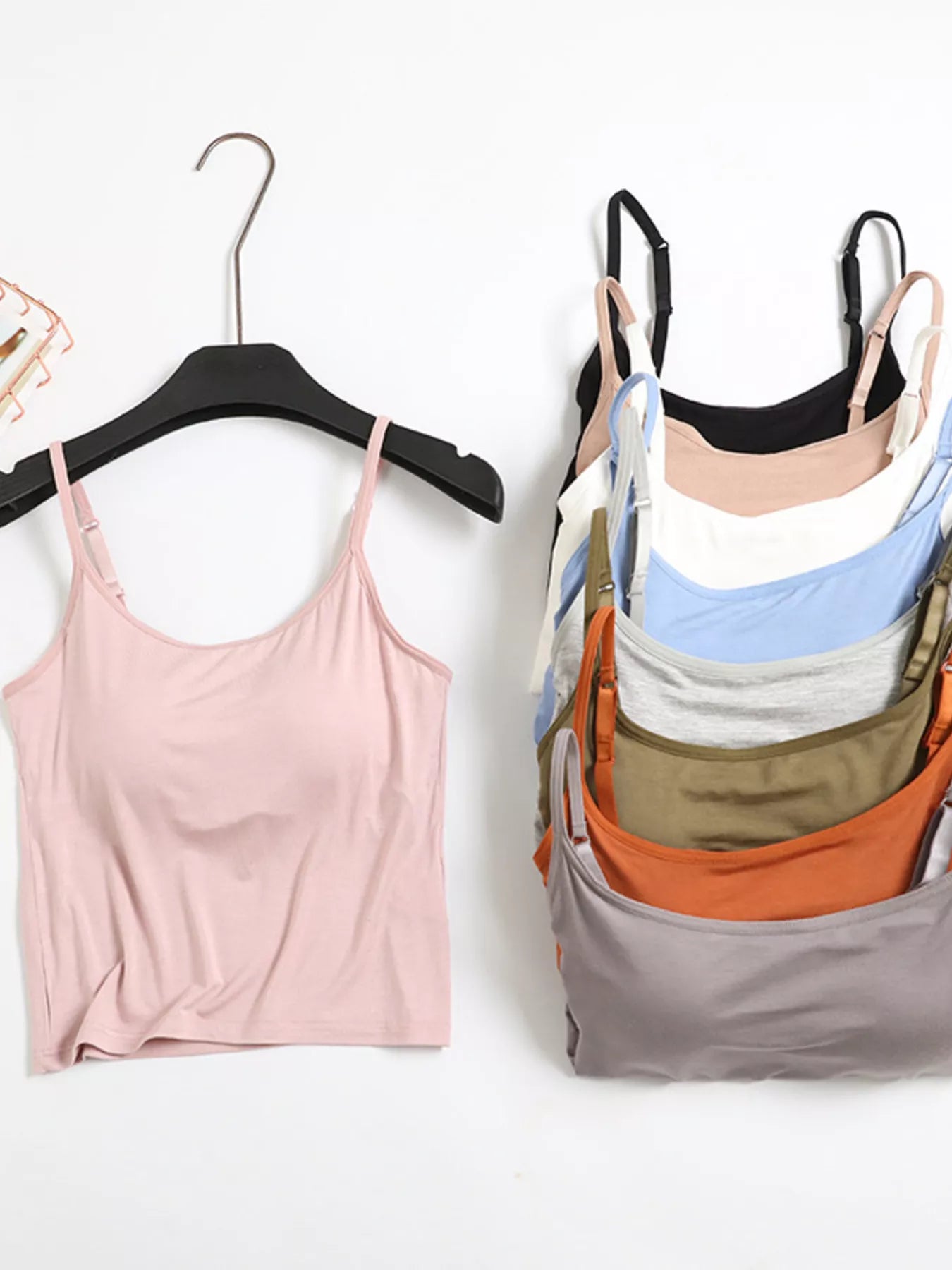 Hazel Blues® |  Modal Adjustable Strap Padded Cami and Shorts Set