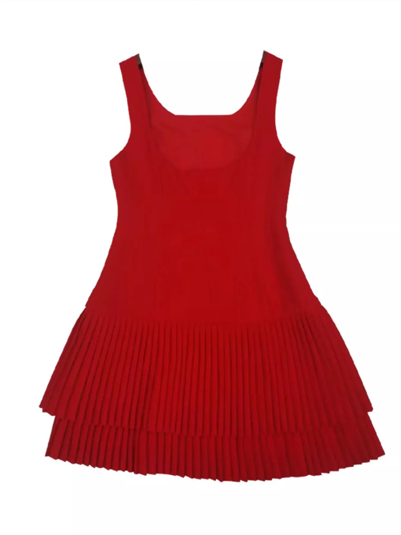 Hazel Blues® |  Square Neck Pleated Mini Dress