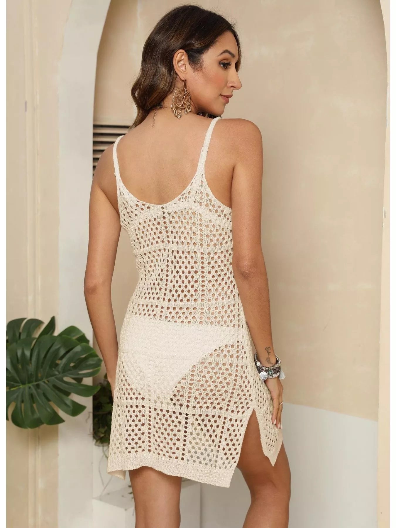 Hazel Blues® | Sleeveless Crochet Knit Cover-Up Dress