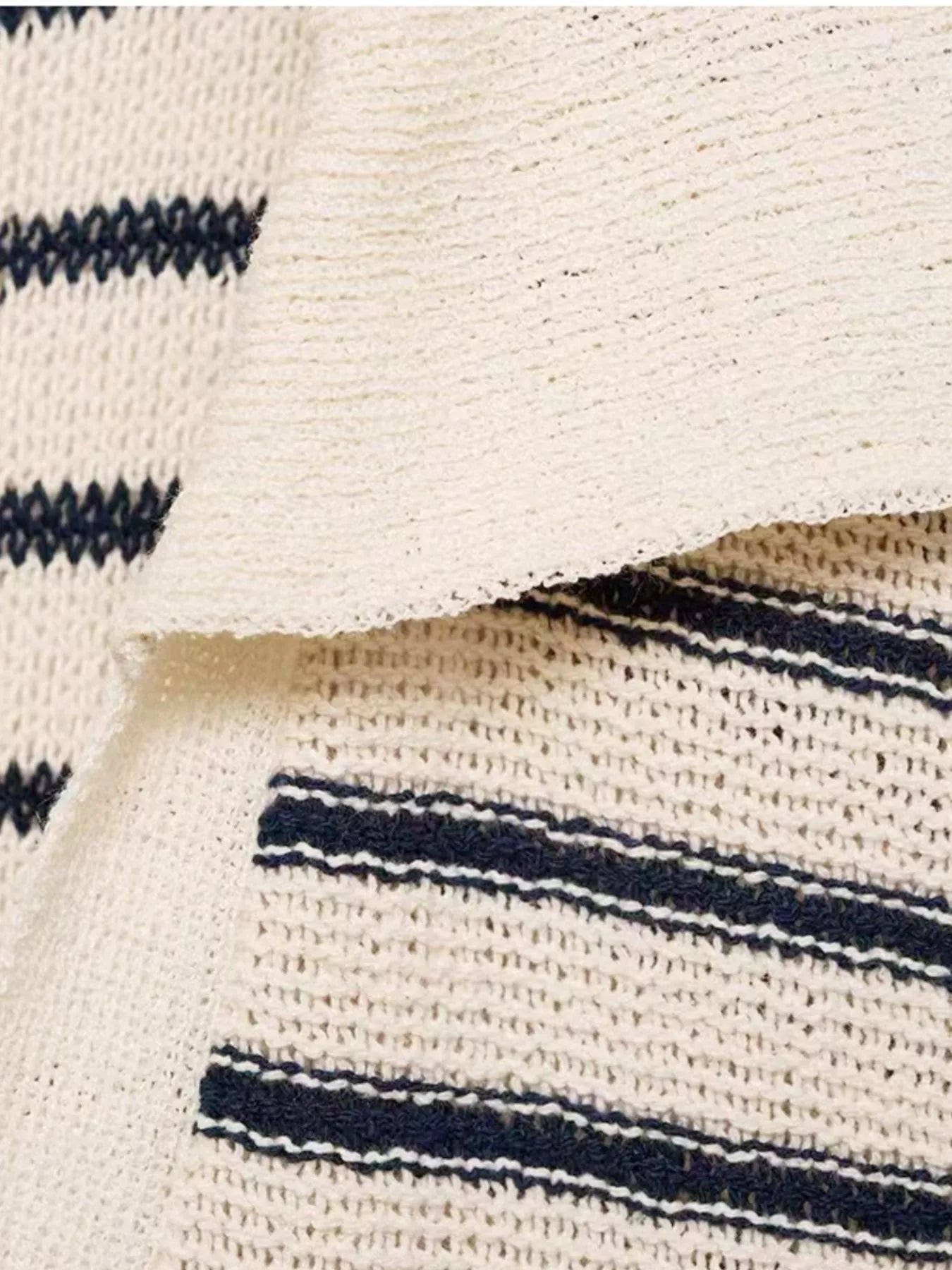 Hazel Blues® |  Striped Slit Short Sleeve Maxi Dress