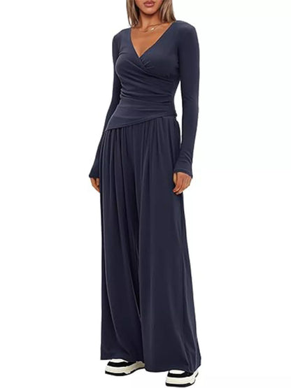 Hazel Blues® |  Casual Long Sleeve Top and Pants Two-Piece Set