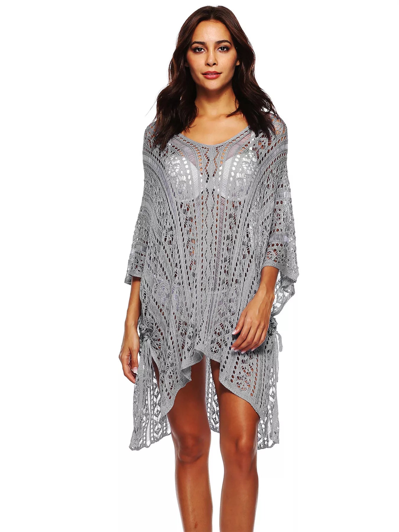 Hazel Blues® | Crochet Knit V-Neck Cover-Up