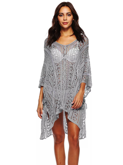 Hazel Blues® | Crochet Knit V-Neck Cover-Up