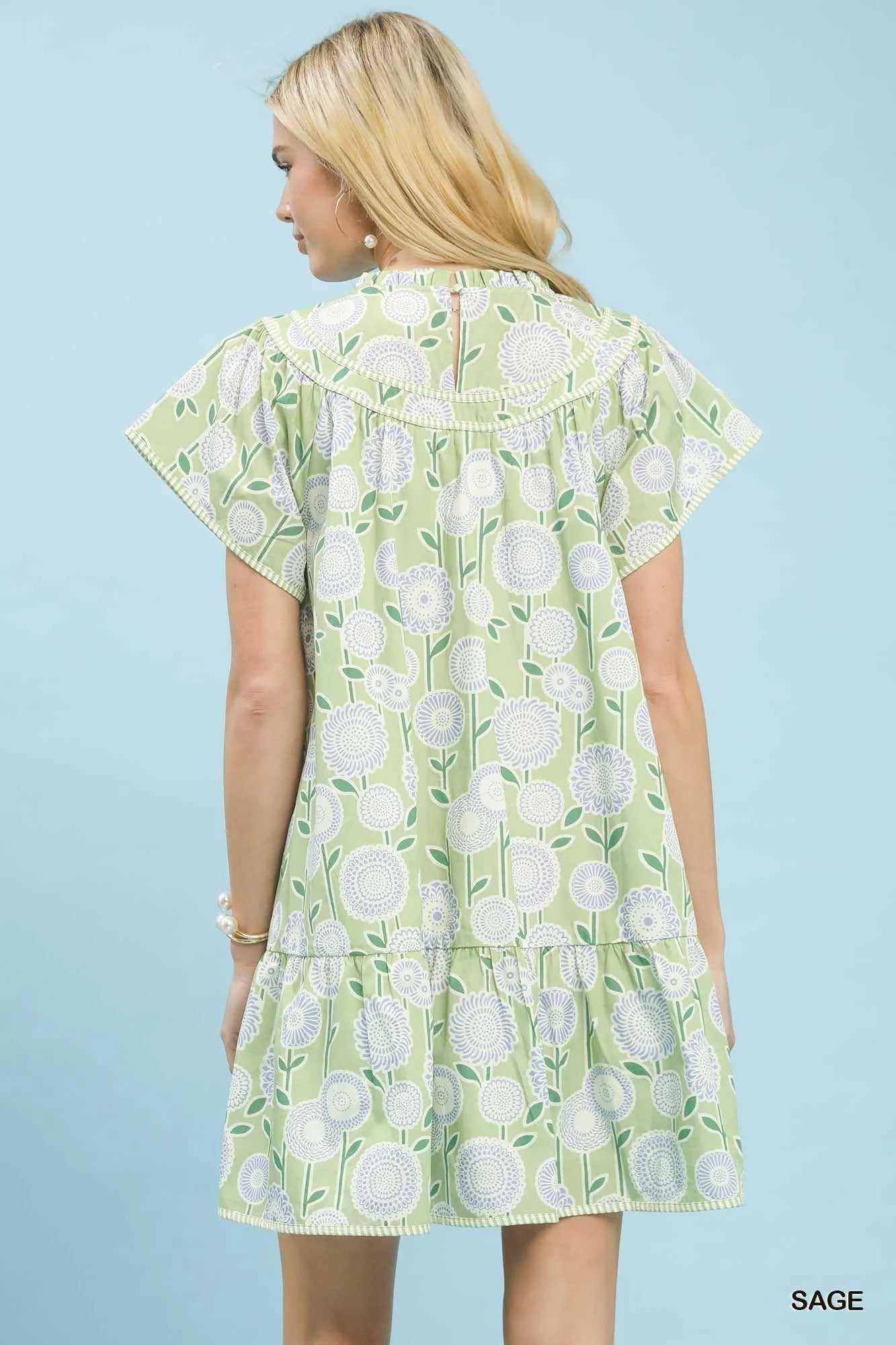 Hazel Blues® |  Umgee Floral Print Tiered Babydoll Dress