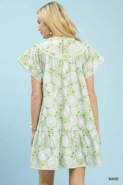 Hazel Blues® |  Umgee Floral Print Tiered Babydoll Dress